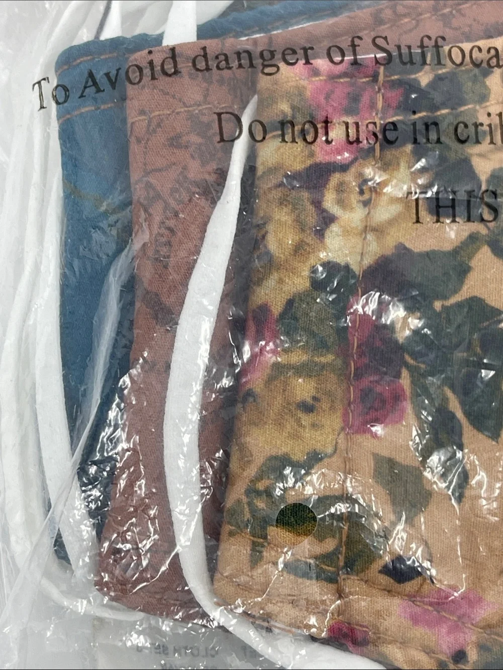 Patricia Nash Floral Multicolor/Tan Cloth Face Covering Pack of 3 NEW NEVER OPEN